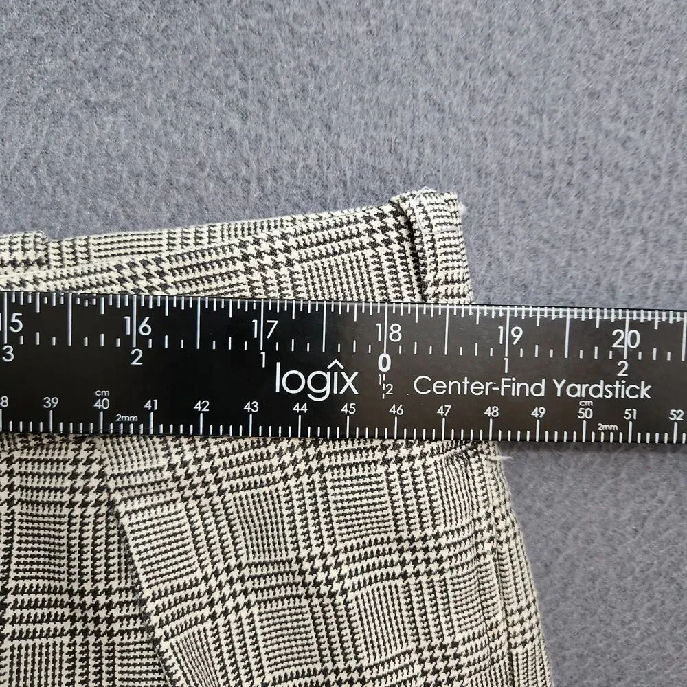 Orvis Dress Pants Men 38 (37x32) Black Glen Plaid Pleated Straight Leg